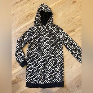 Hanna Andersson Long Sleeve Polka Dot Hooded Dress Sweatshirt Girls Size 8